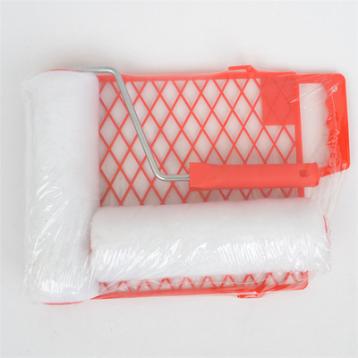 9 Inch Red Plastic Washable Grid Paint Rollers Trays