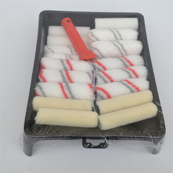 8 Inch Plastic Paint Mixing Tray Include 10pc 4 Inch Roller in Tray