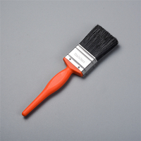 High Quality 2 Inch Black Synthetic Plastic Handle Flat Paint Brush 